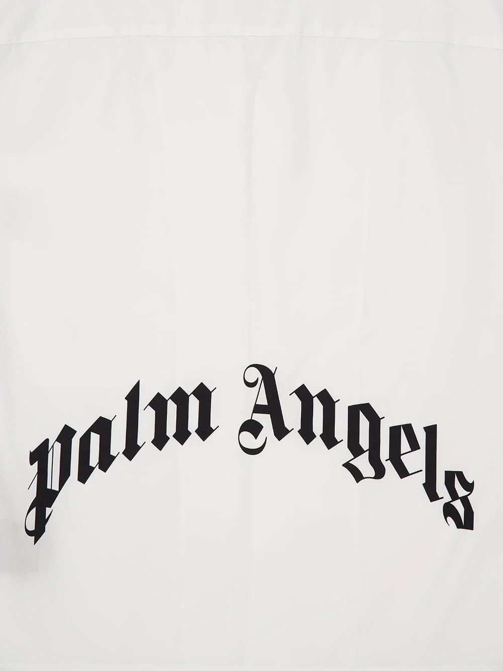 White Short-Sleeve Shirt with Curved Logo - Image 4