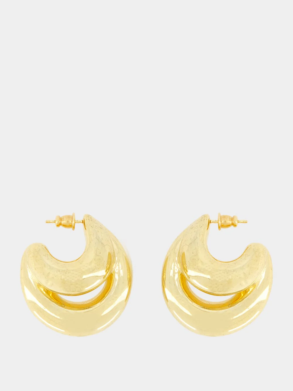 Gold Double Blow Up Earrings - Image 3