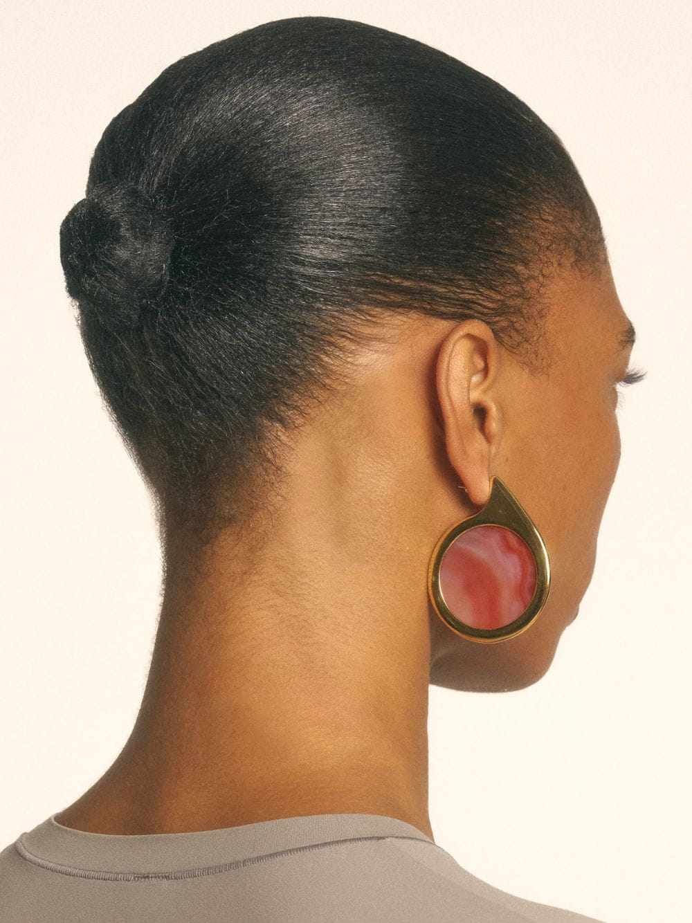 Gold Dusk Agate Earrings - Image 3