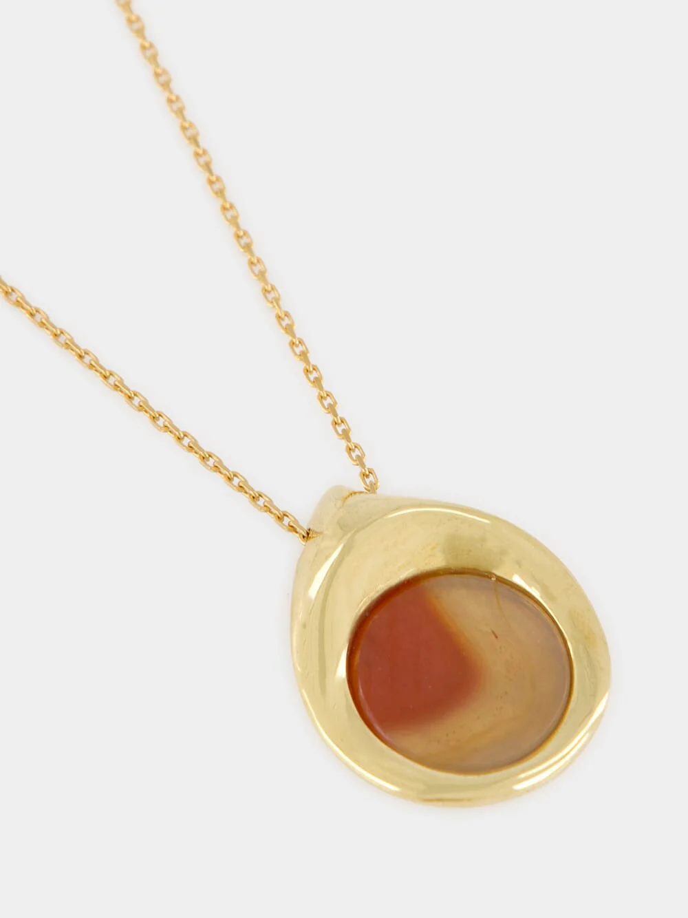 Gold Dusk Red Agate Pendant - Image 2