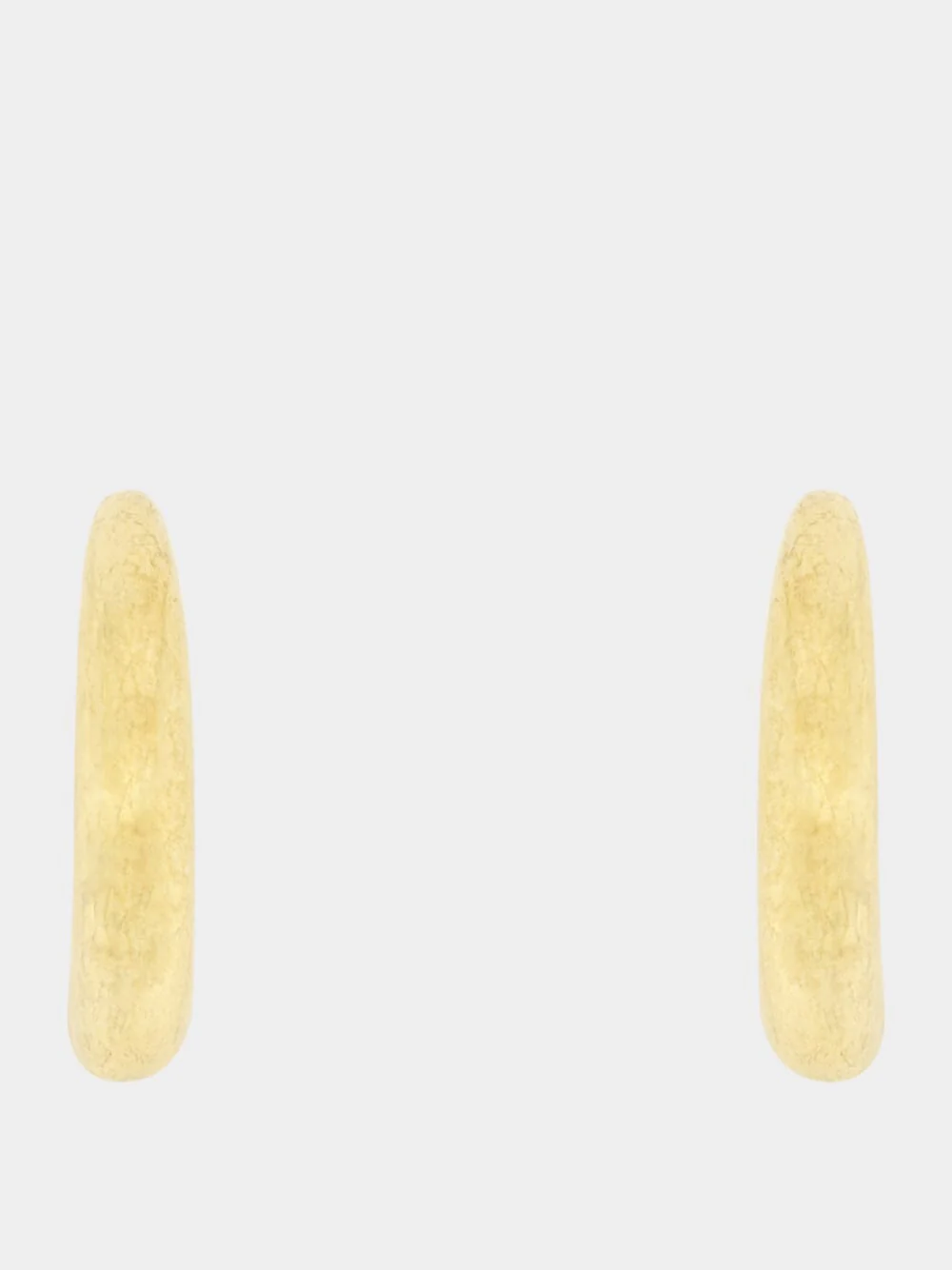 Gold Half Moon Hoop Earrings - Image 3