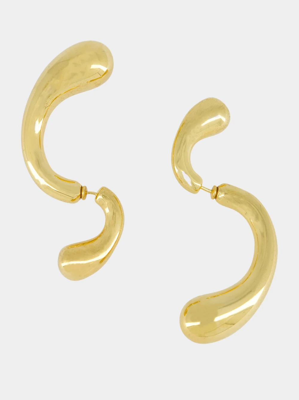 Gold P Earrings - Image 4