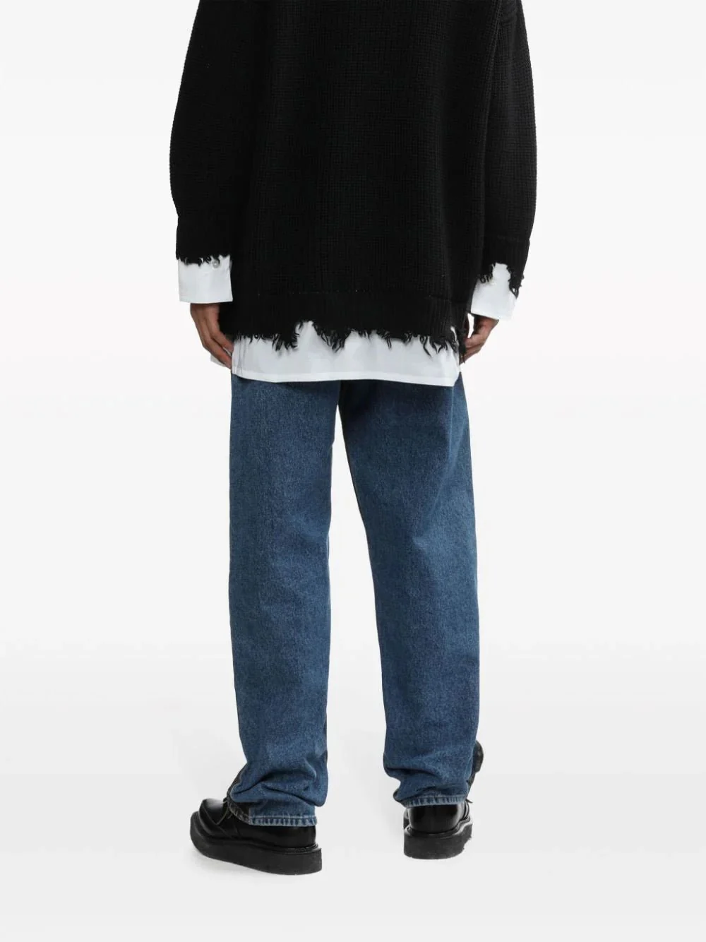 Panelled Mid-Rise Cotton Jeans - Image 4