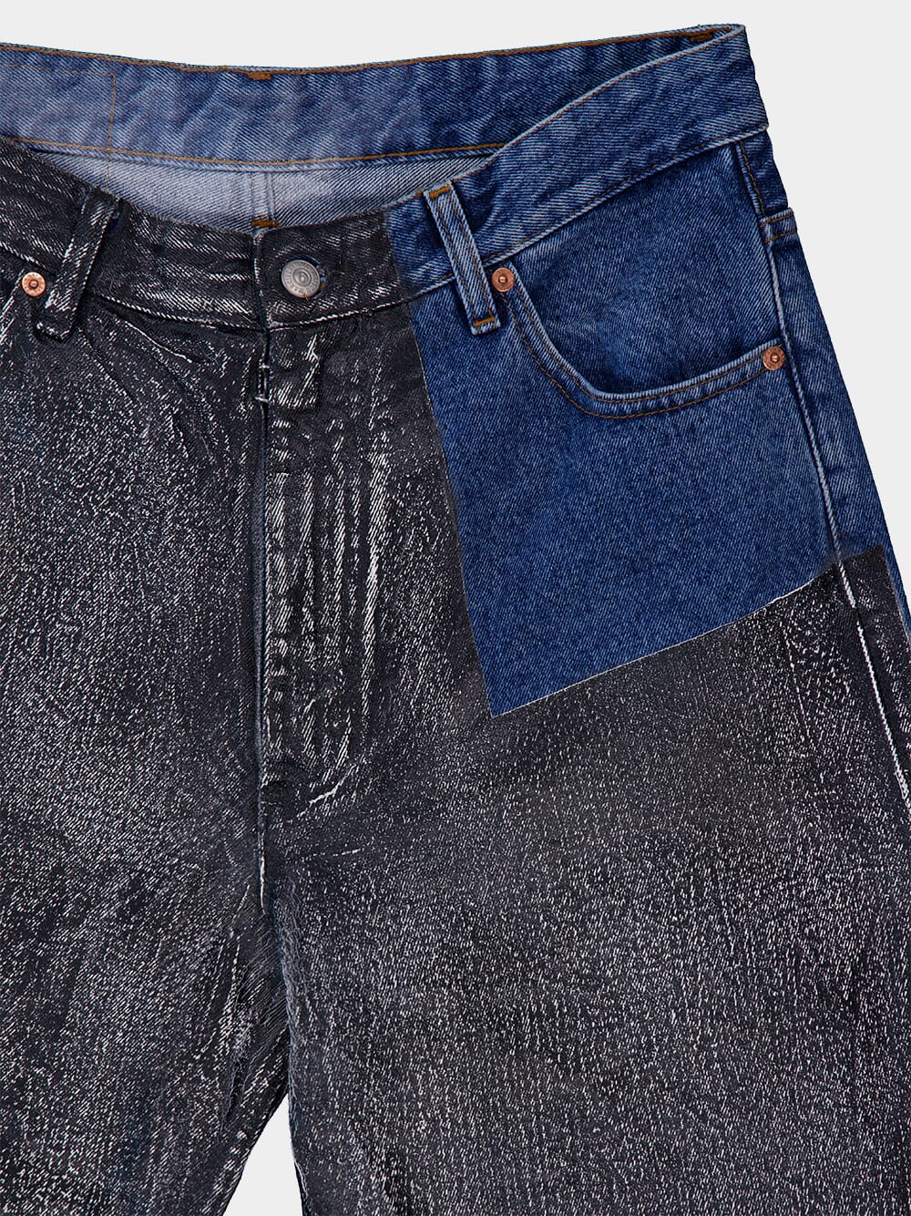 Panelled Mid-Rise Cotton Jeans - Image 6