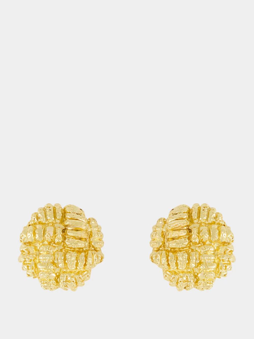 Ares 18k Gold-Plated Textured Earrings