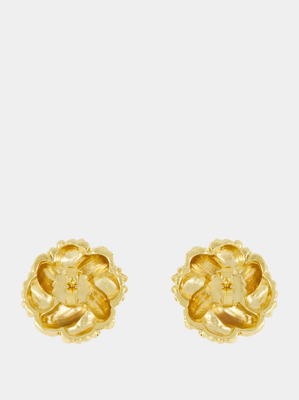 Ares 18k Gold-Plated Textured Earrings - Image 2