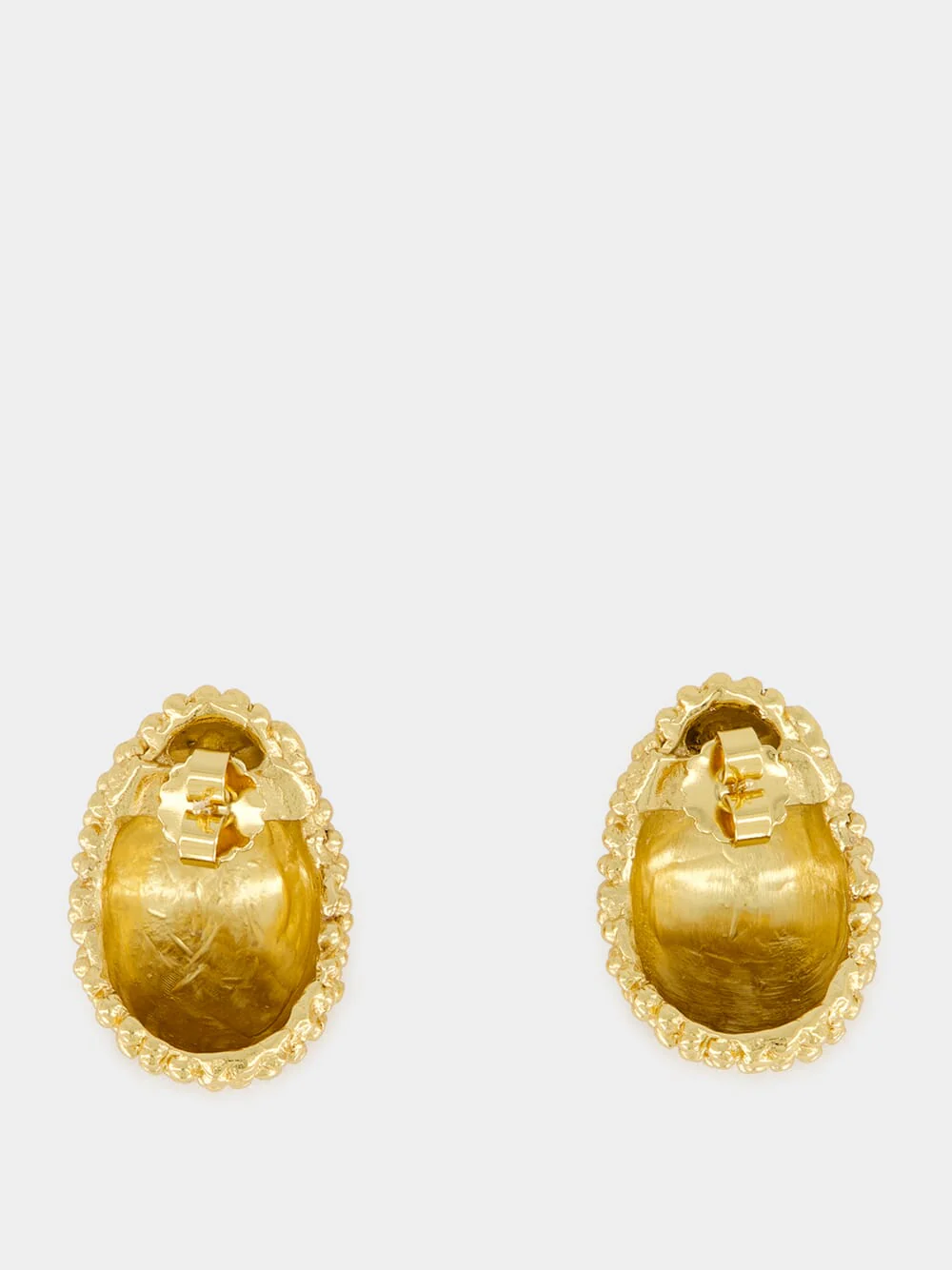 Dafne 18K Gold Textured Earrings - Image 5