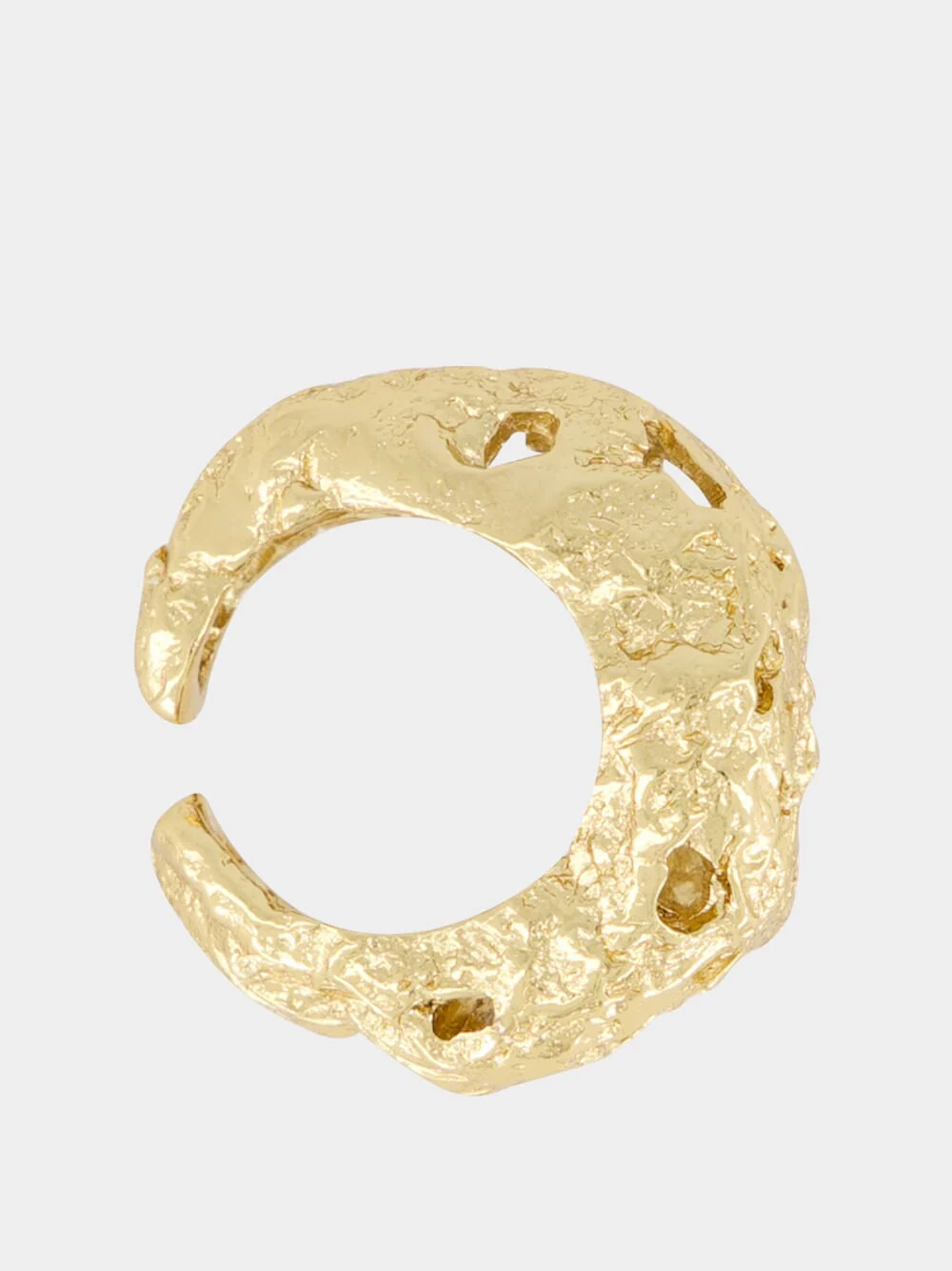 Galia 18k Gold Textured Ring - Image 3