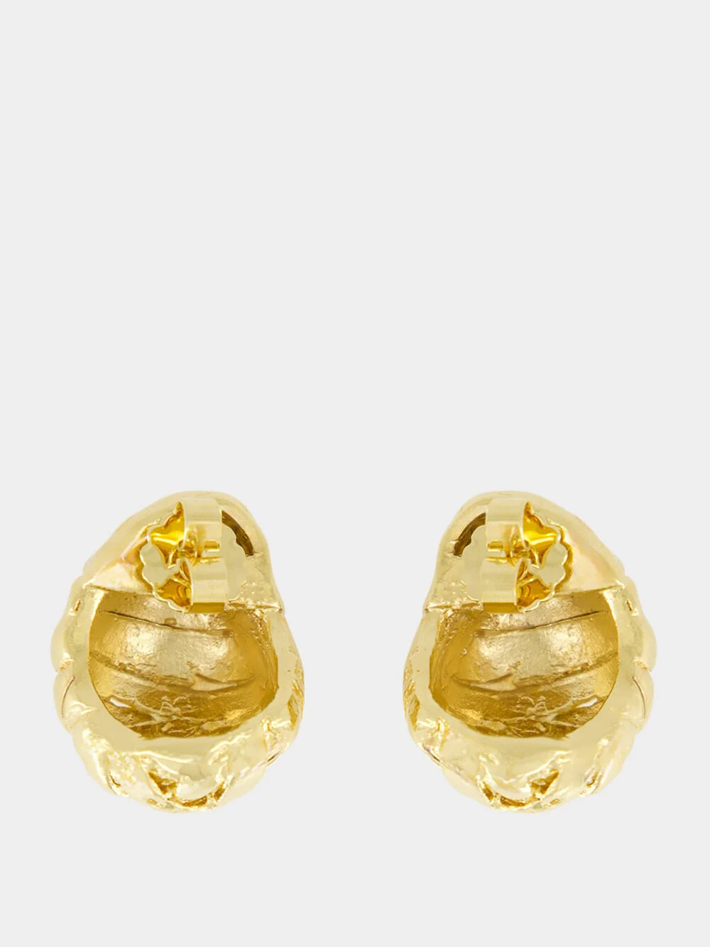 Juno 18k Gold-Plated Textured Earring - Image 3