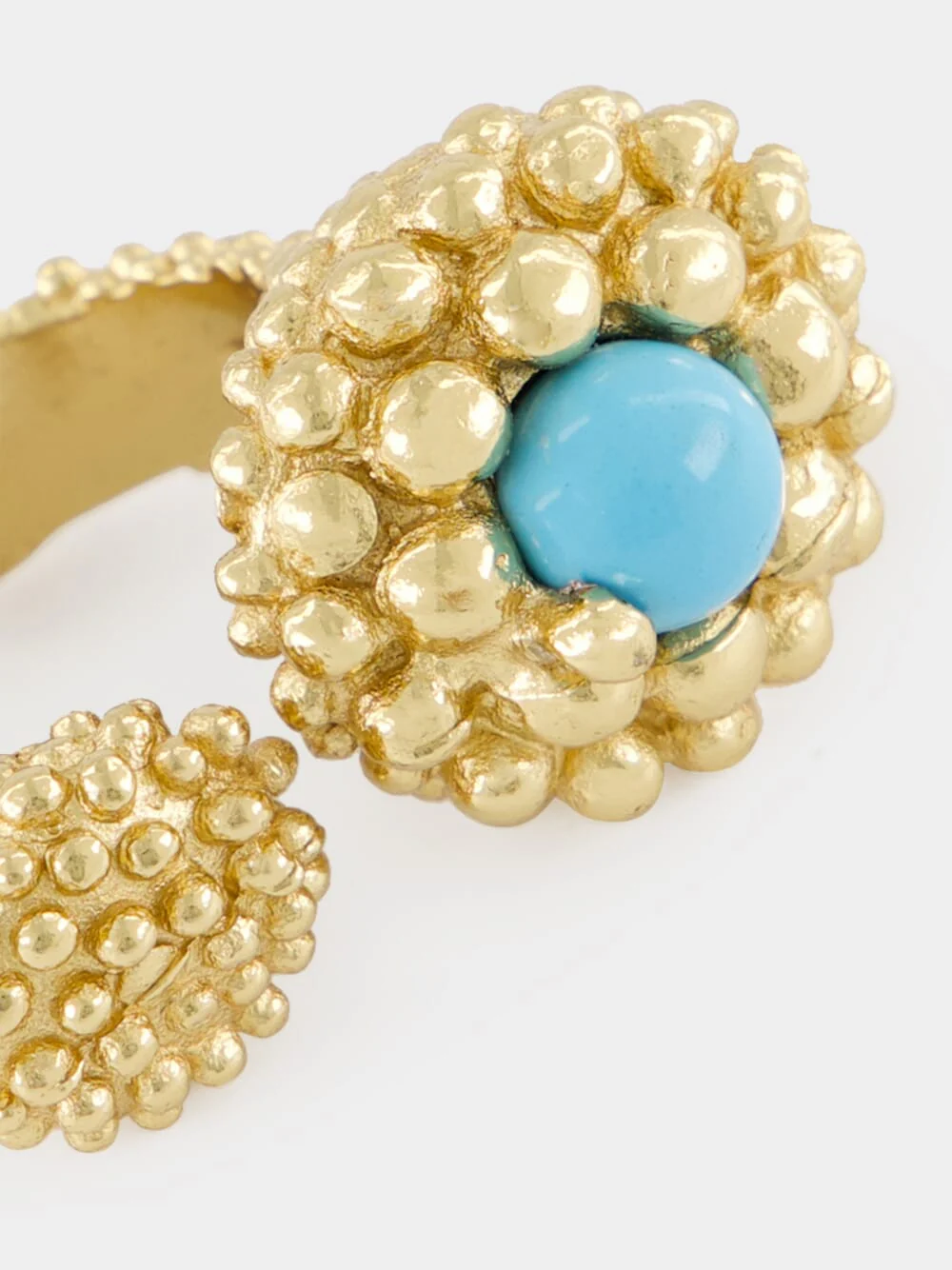 Karpos 18K Gold and Turquoise Ring - Image 3