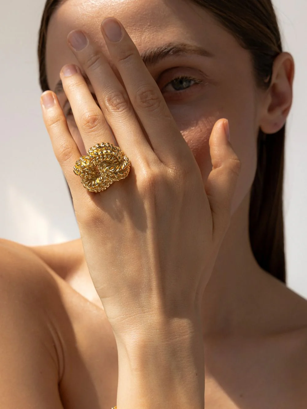 Knot Ring in 18K Gold Plated Pewter - Image 2