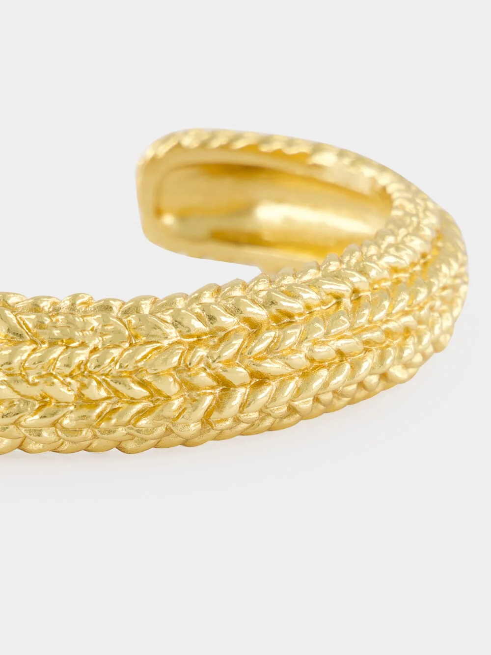 Margo 18K Gold Textured Bracelet - Image 4