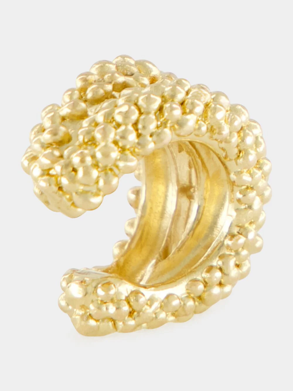 Simone 18k Gold-Plated Textured Ear Cuff - Image 3