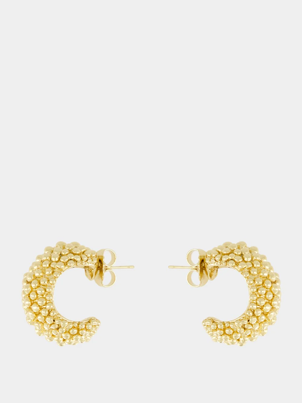 Simone 18k Gold-Plated Textured Earrings - Image 2