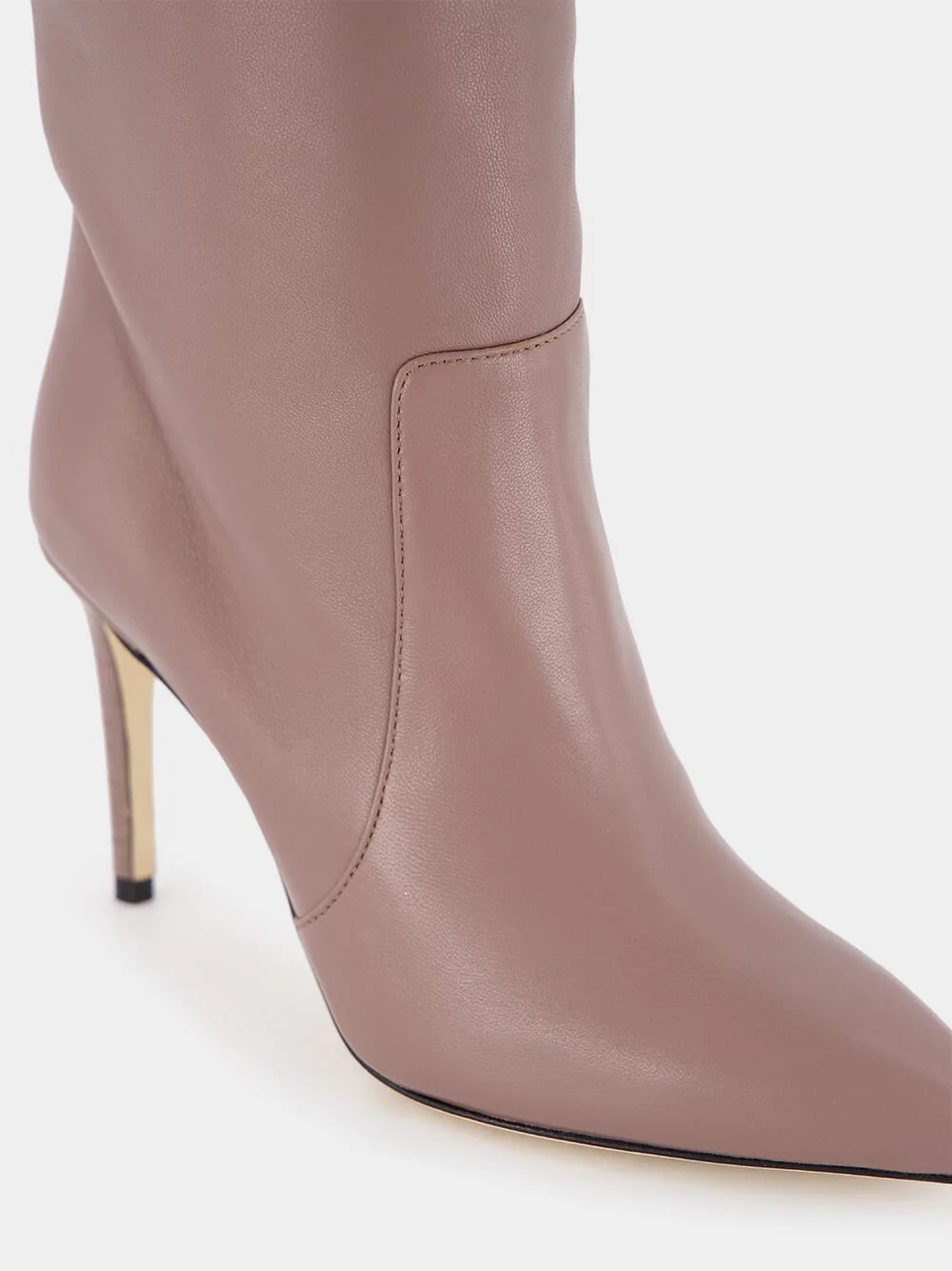 90mm Leather Knee-High Boots - Image 6