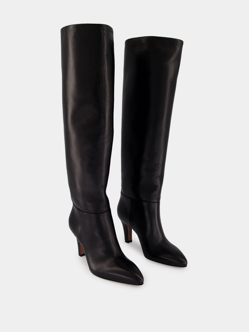 Black Elsa 75 Leather Knee-High Boots - Image 3