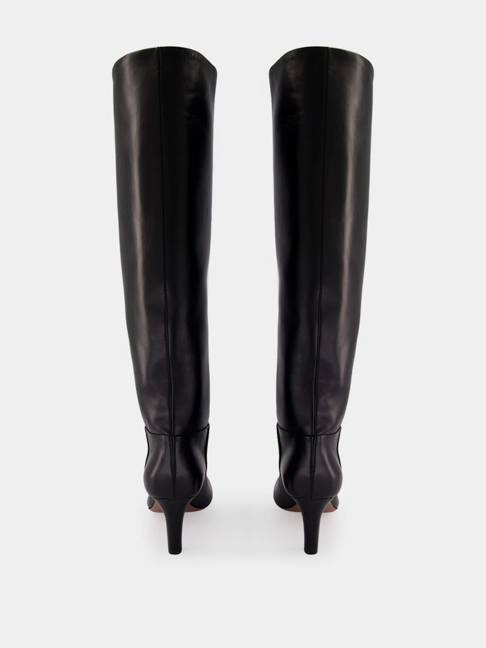 Black Elsa 75 Leather Knee-High Boots - Image 4