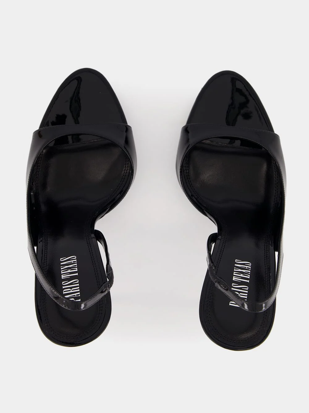 Black Leather Lidia Slingback Sandals - Image 4