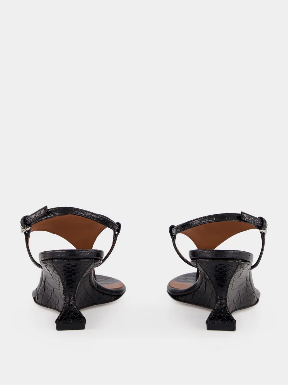 Black Leather Nina Thong 50 Sandals - Image 5