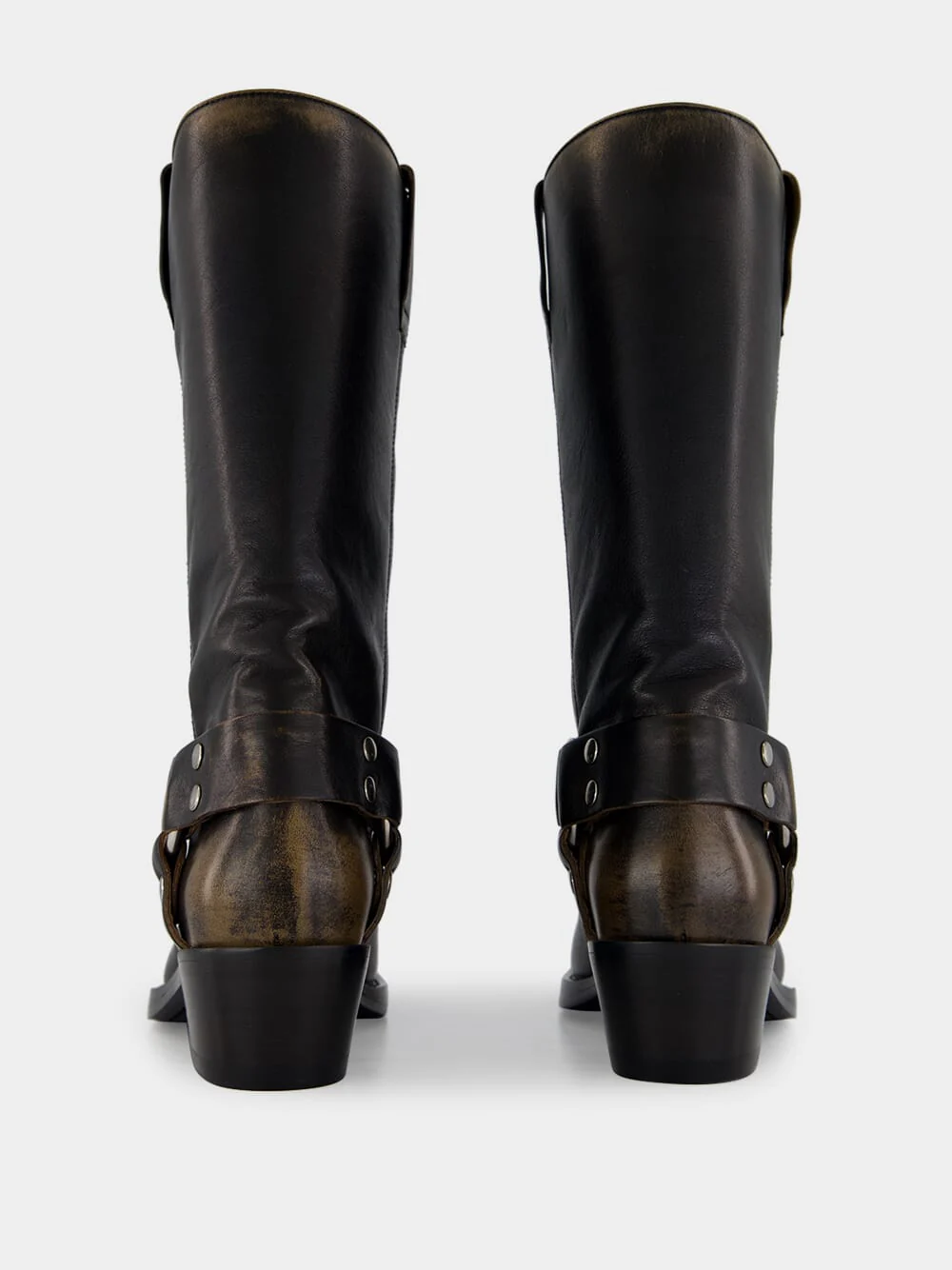 Black Roxy Brushed Leather Boots - Image 5
