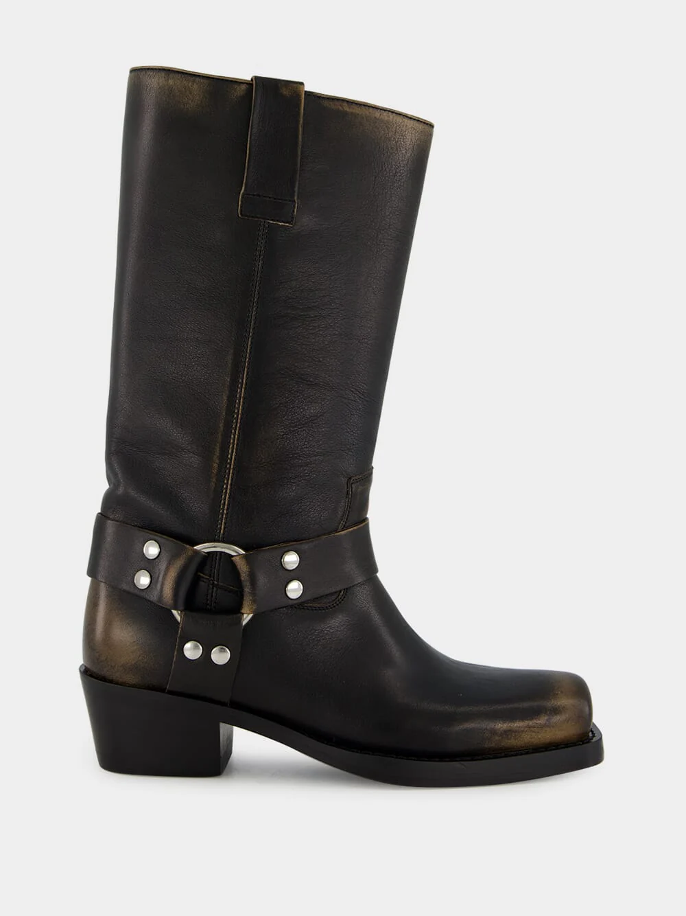 Black Roxy Brushed Leather Boots - Image 8