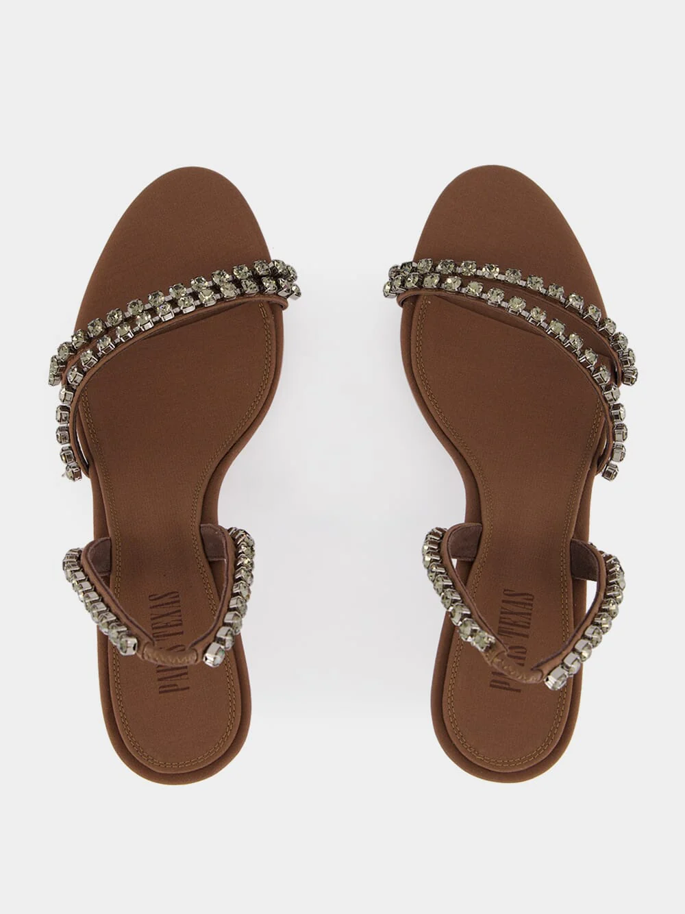 Ebony Satin Lidia 70 Sandals with Studs - Image 4