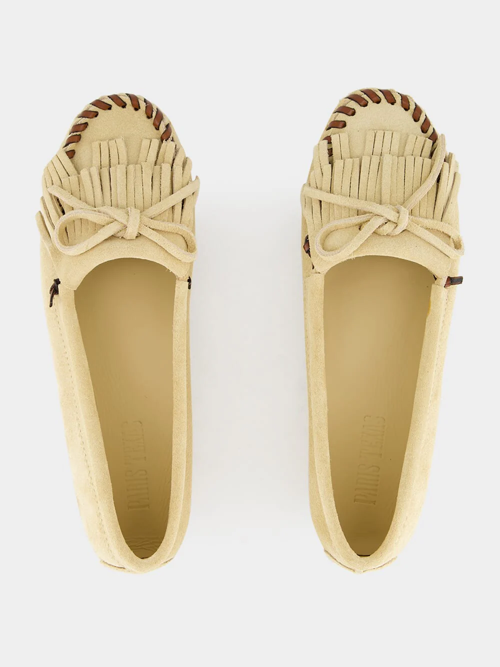 Ecru Indiana Suede Leather Loafers - Image 4