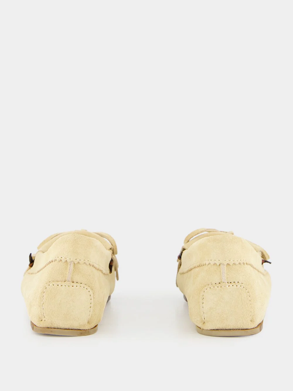 Ecru Indiana Suede Leather Loafers - Image 5