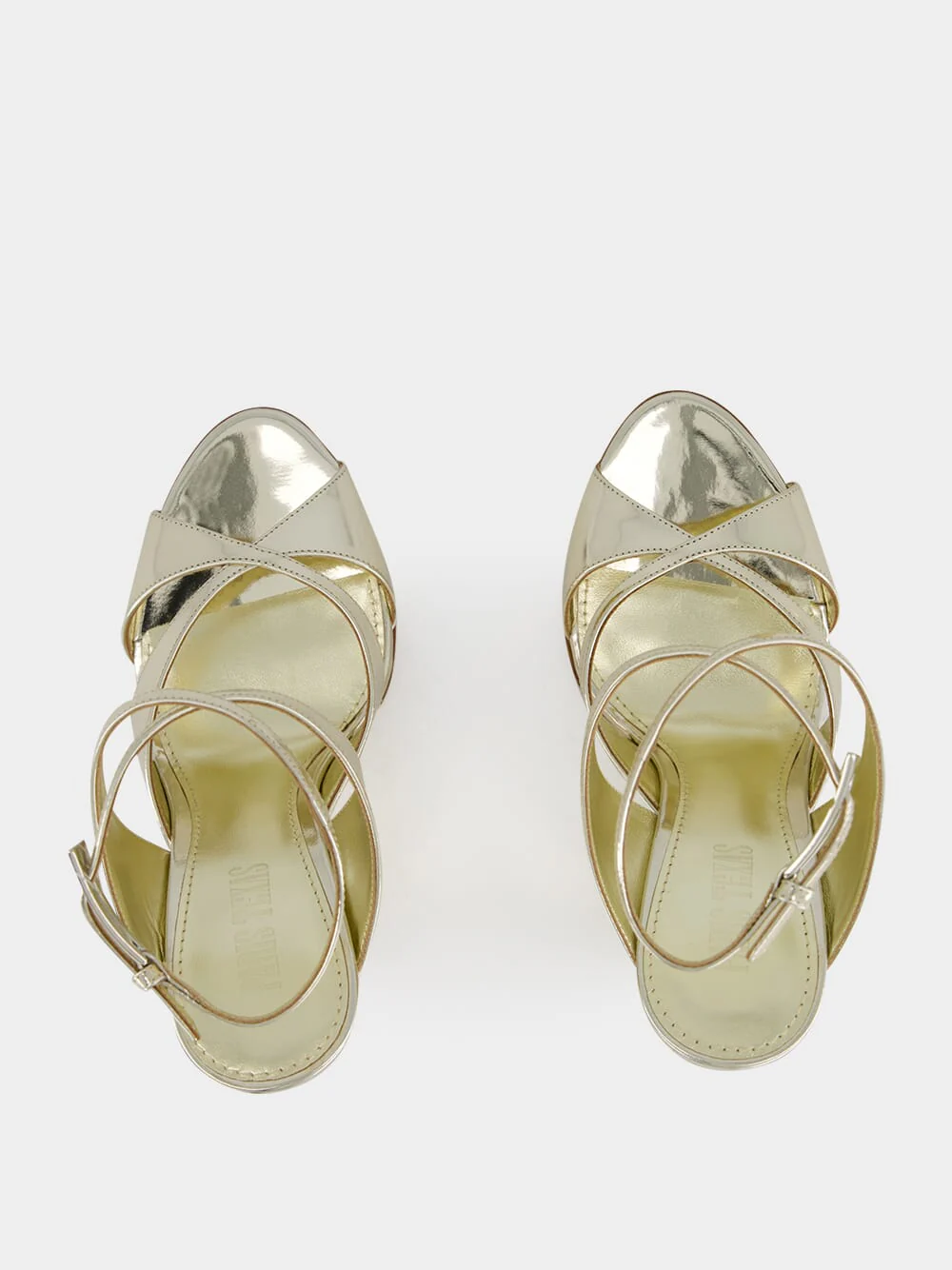 Gold Laila Gold Wedge Sandals - Image 4
