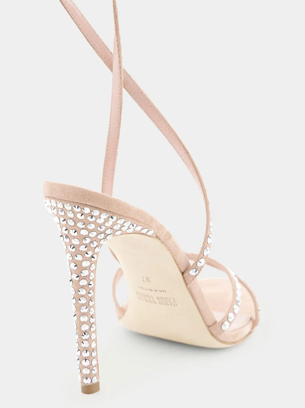 Holly Zoe Pink 105mm Leather Sandals - Image 6