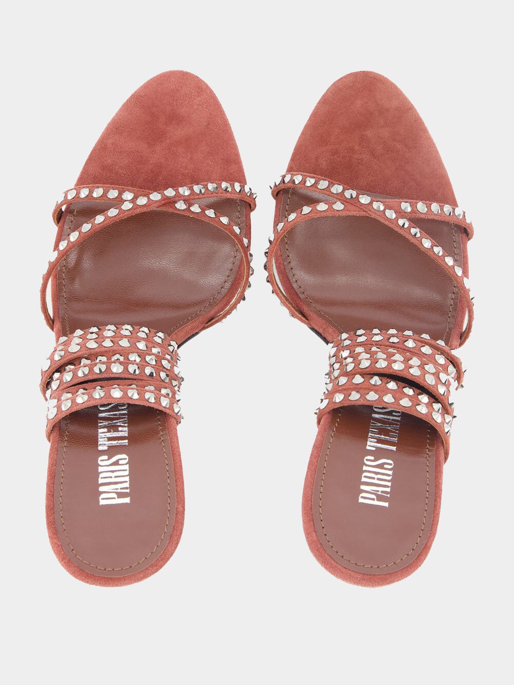 Holly Zoe Brown 105mm Leather Sandals - Image 4