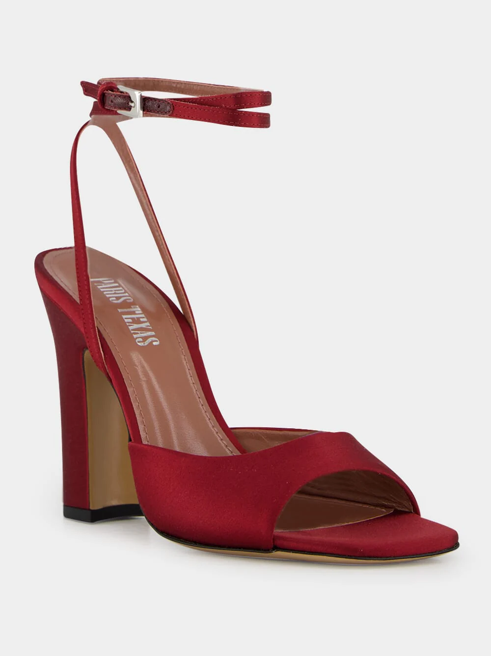 Lara Rouge Noir Satin Sandal - Image 2