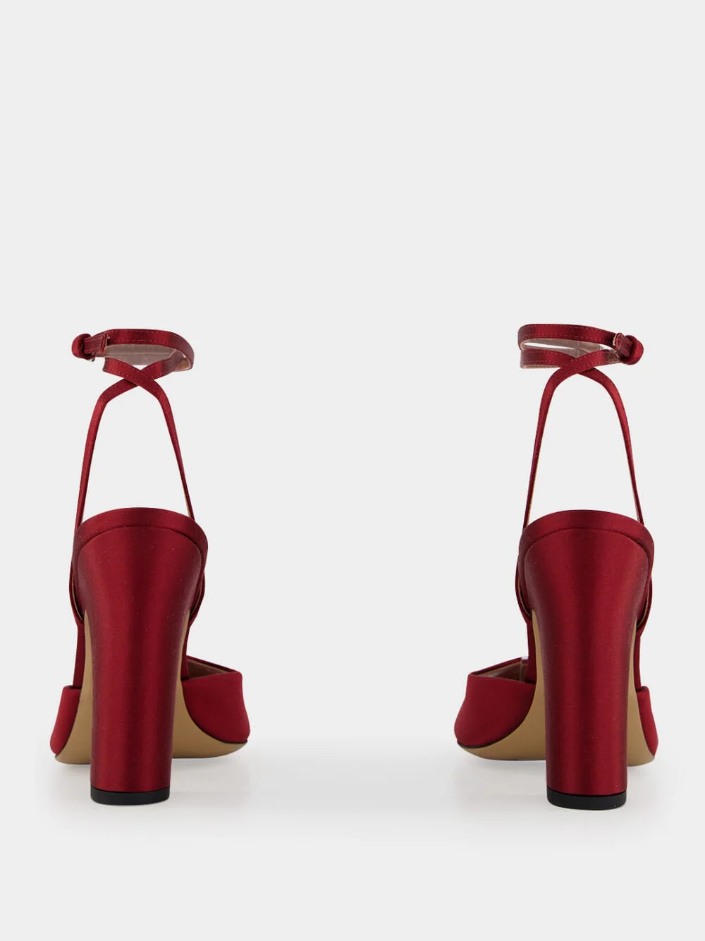 Lara Rouge Noir Satin Sandal - Image 5