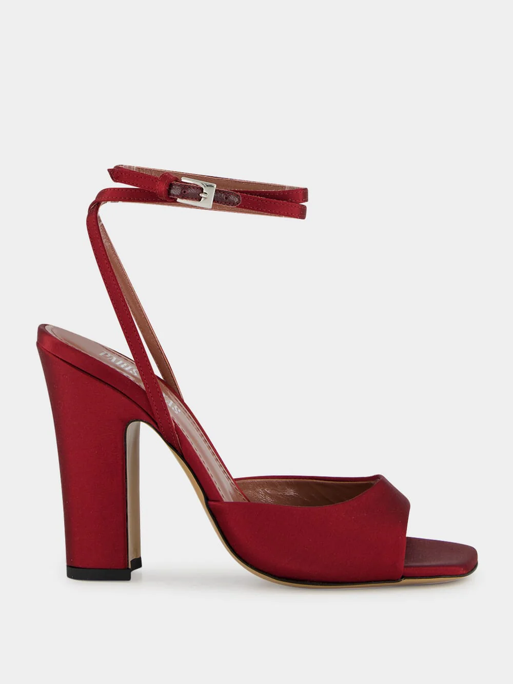Lara Rouge Noir Satin Sandal - Image 7