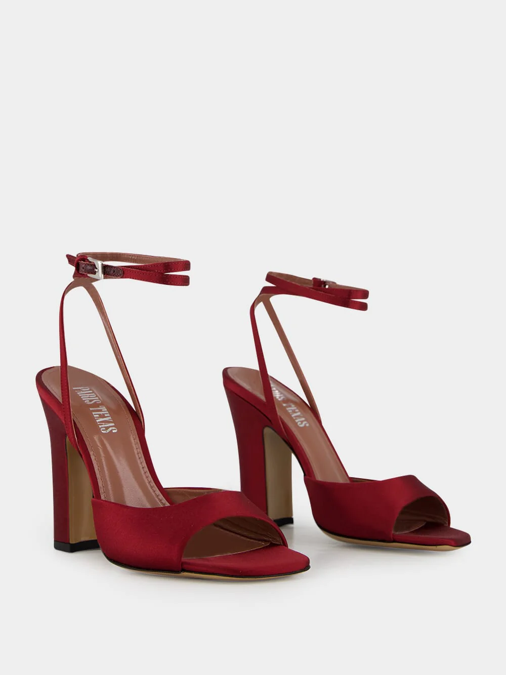 Lara Rouge Noir Satin Sandal - Image 9