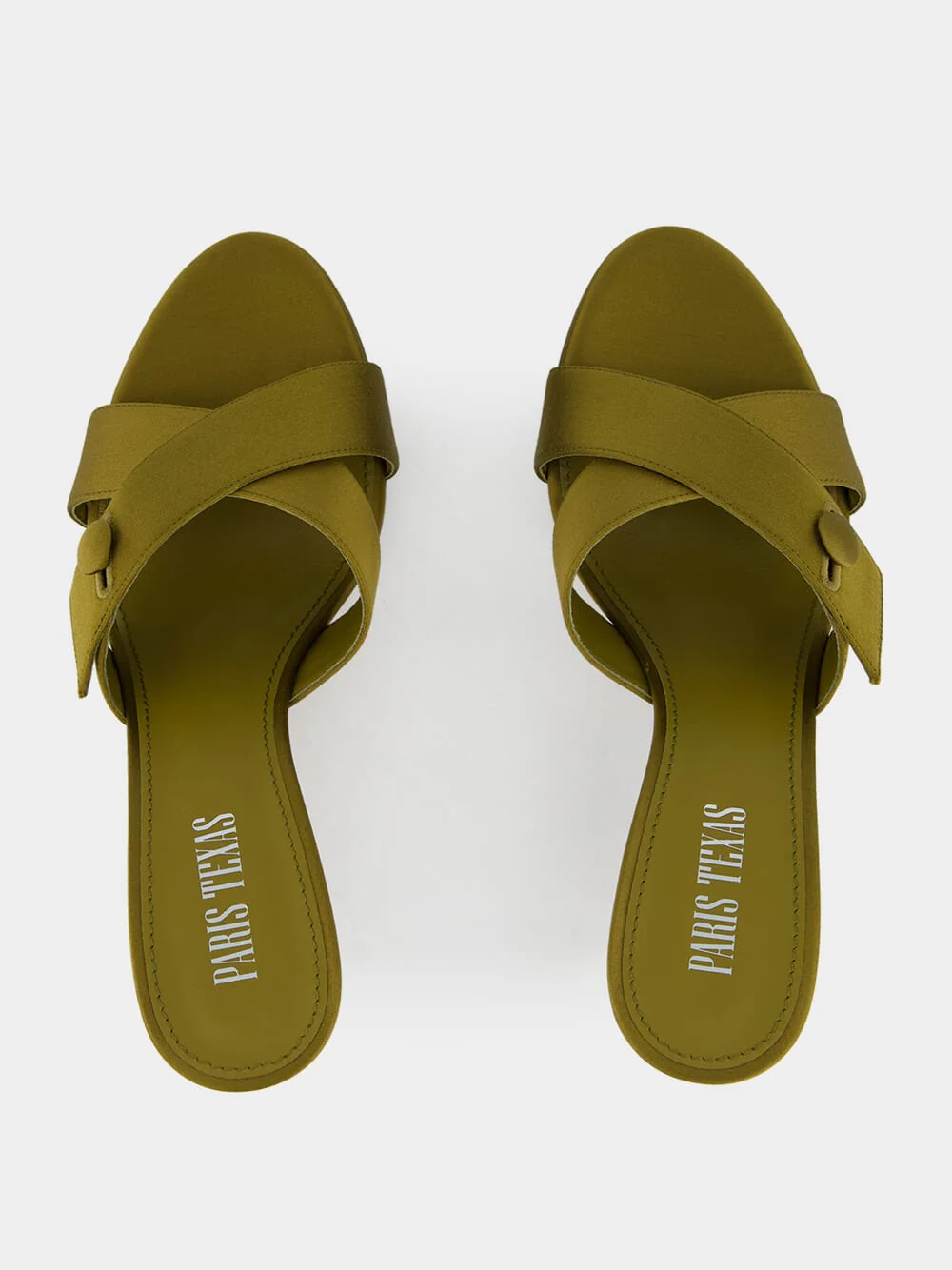 Oil Green Lidia Couture Satin Mules - Image 10