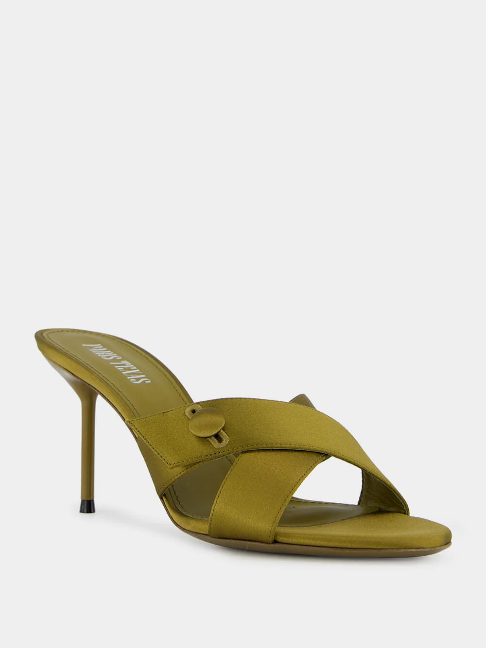 Oil Green Lidia Couture Satin Mules - Image 8