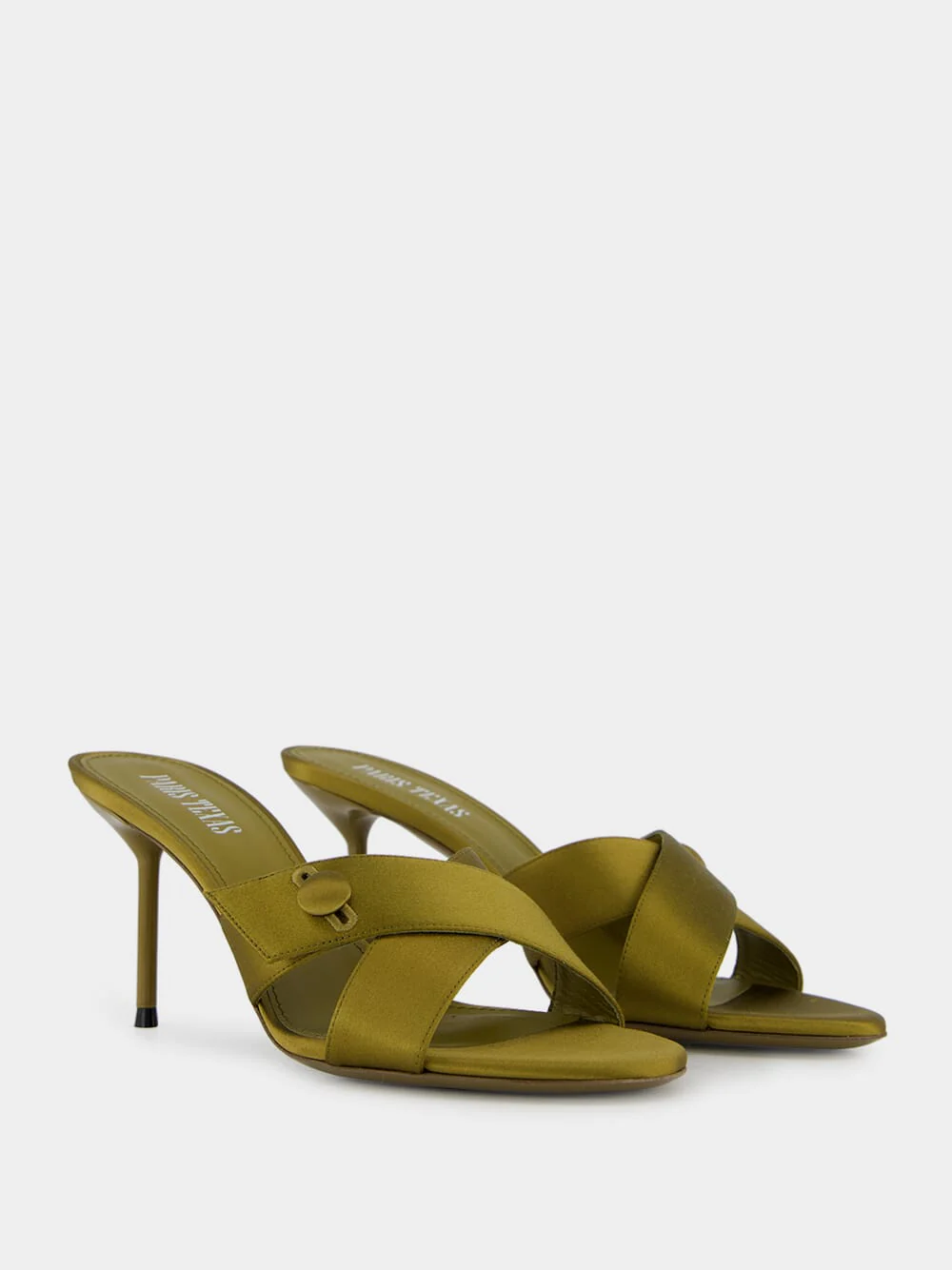 Oil Green Lidia Couture Satin Mules - Image 9
