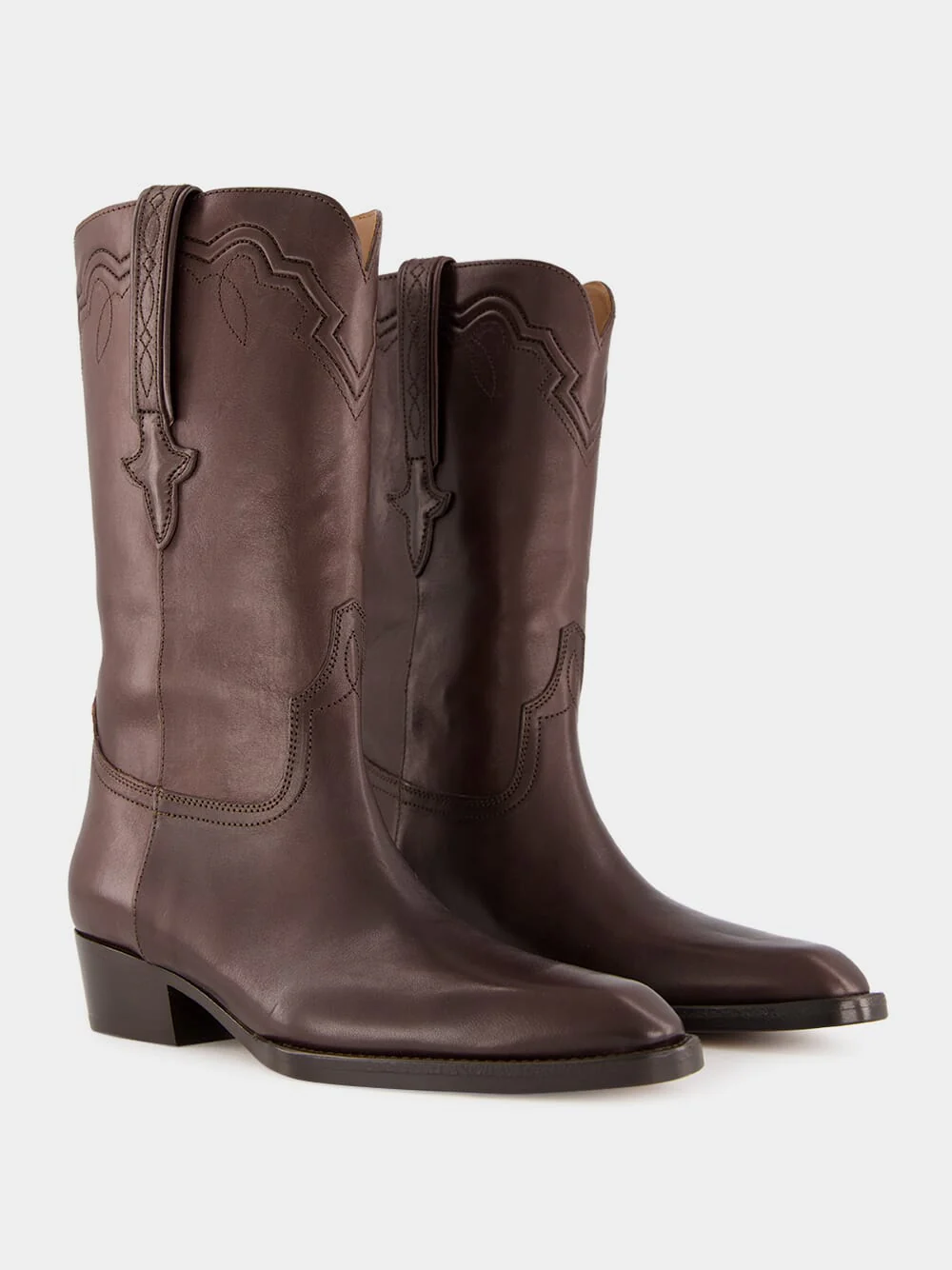 Brown Hilda Leather Boots - Image 3