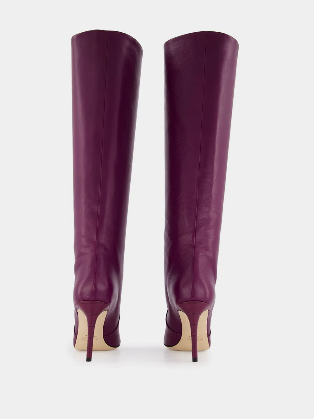Burgundy Nappa Leather Stiletto Boots - Image 4