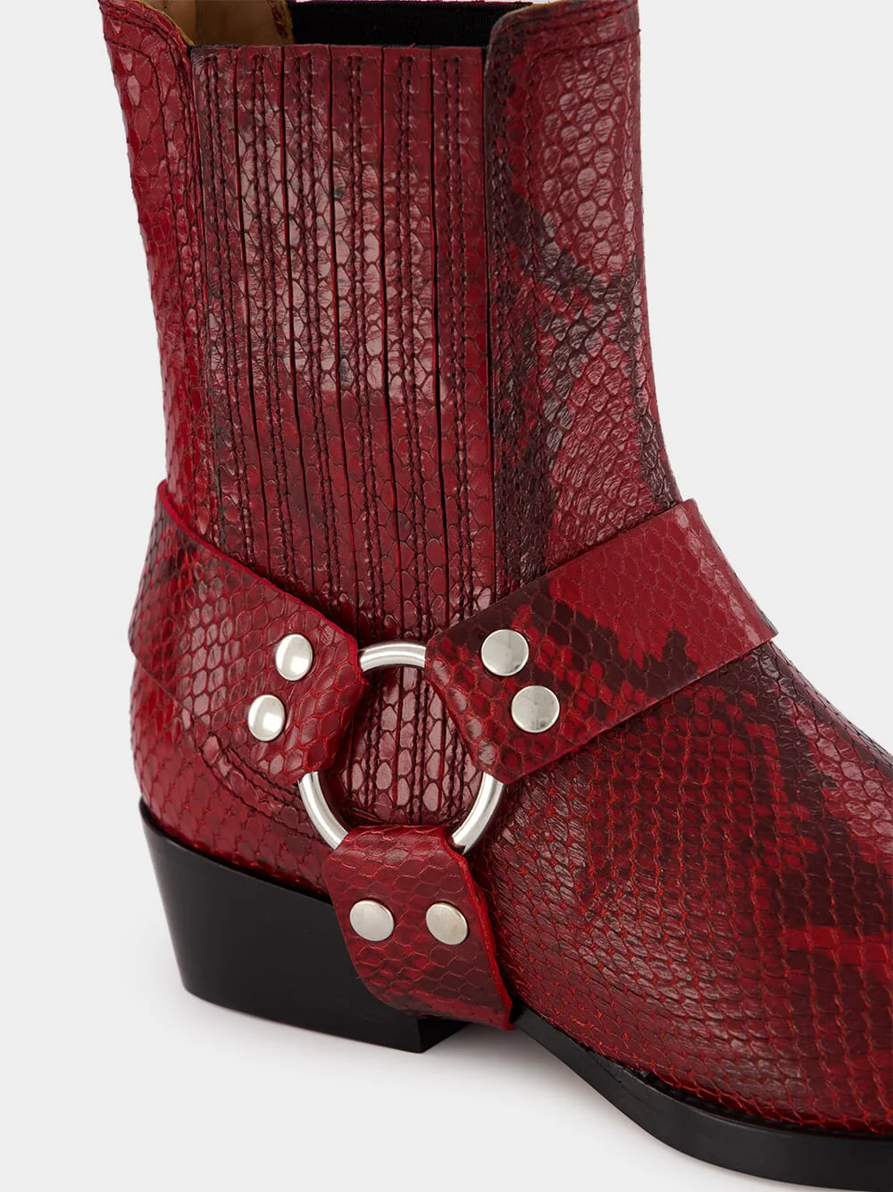 Helena Python Ankle Boots - Image 5