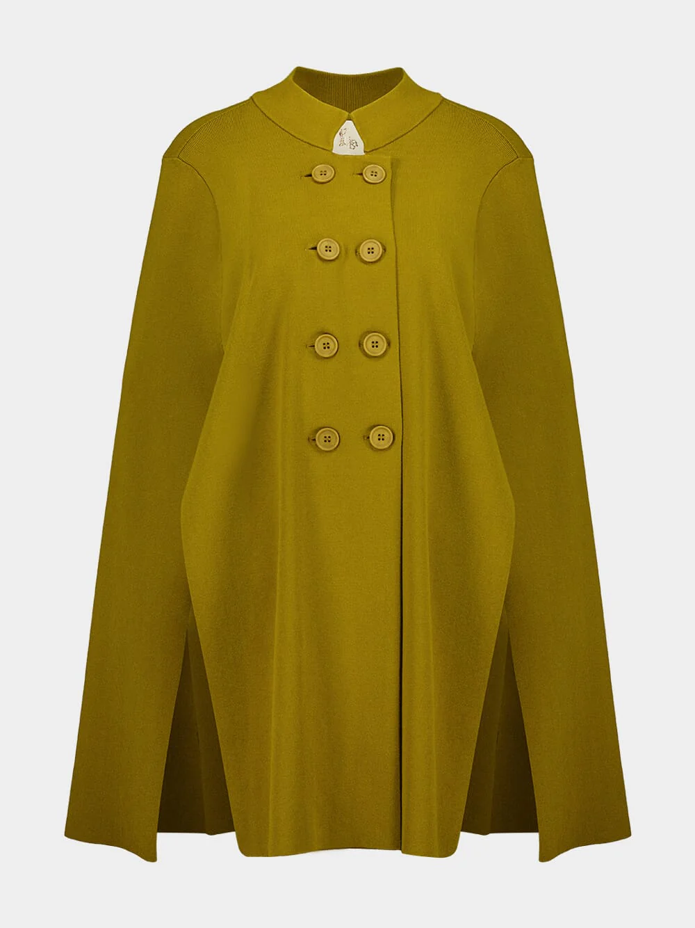 Alba Fir Green Jacquard Knitted Cape - Image 2