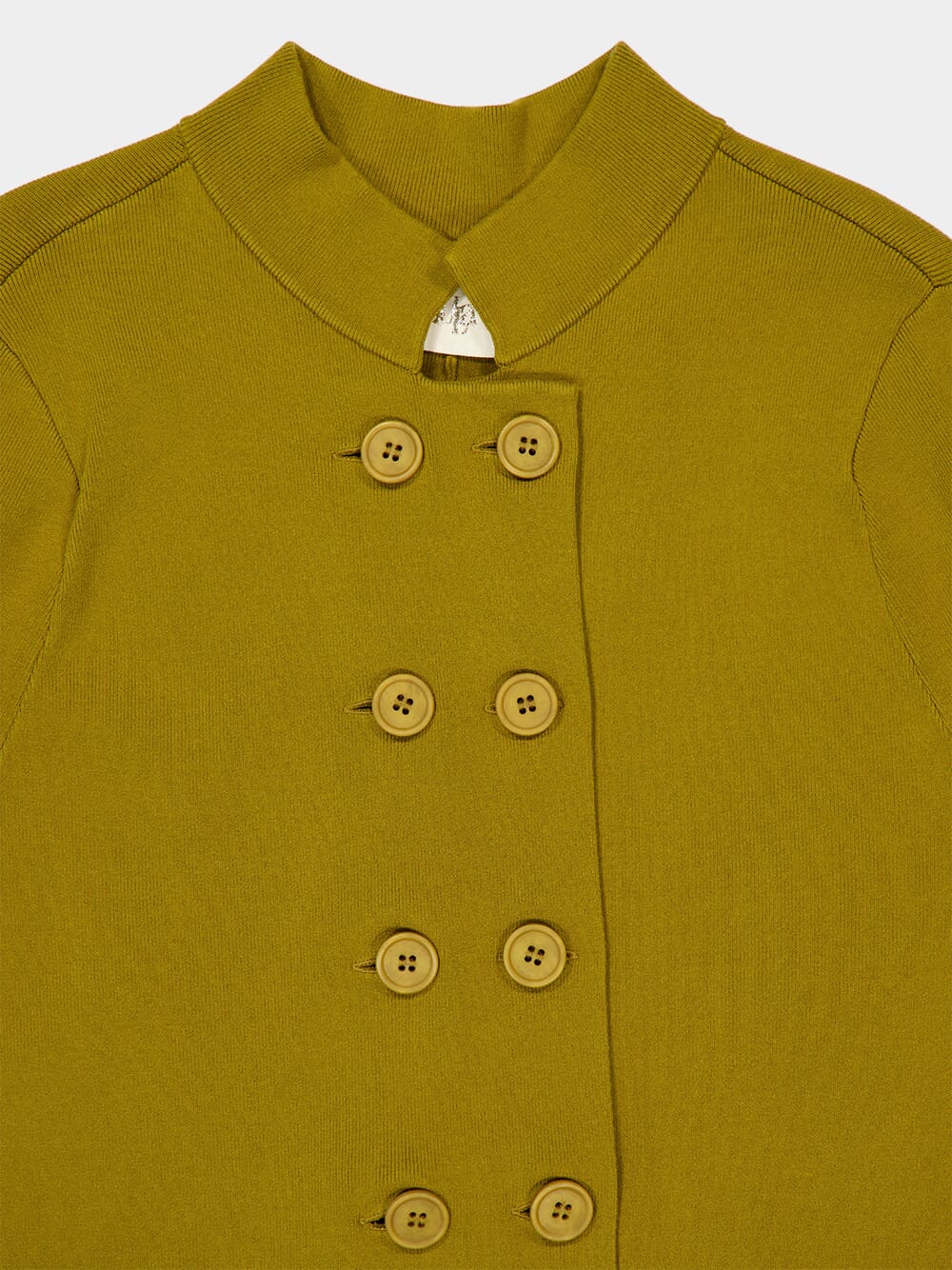 Alba Fir Green Jacquard Knitted Cape - Image 5