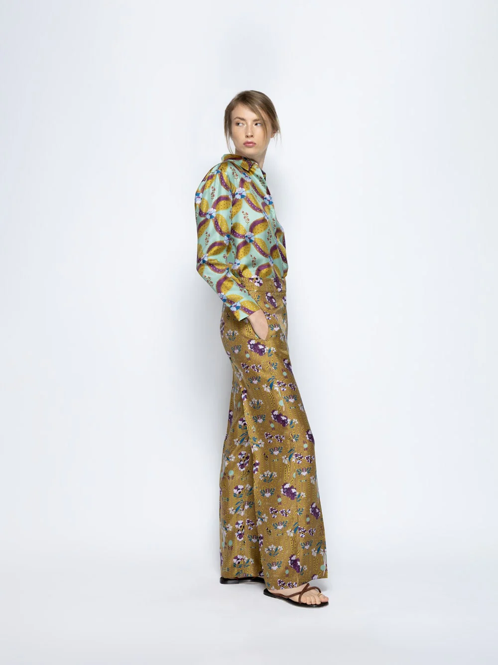 Ametista Aquageo Printed Silk Twill Shirt - Image 4