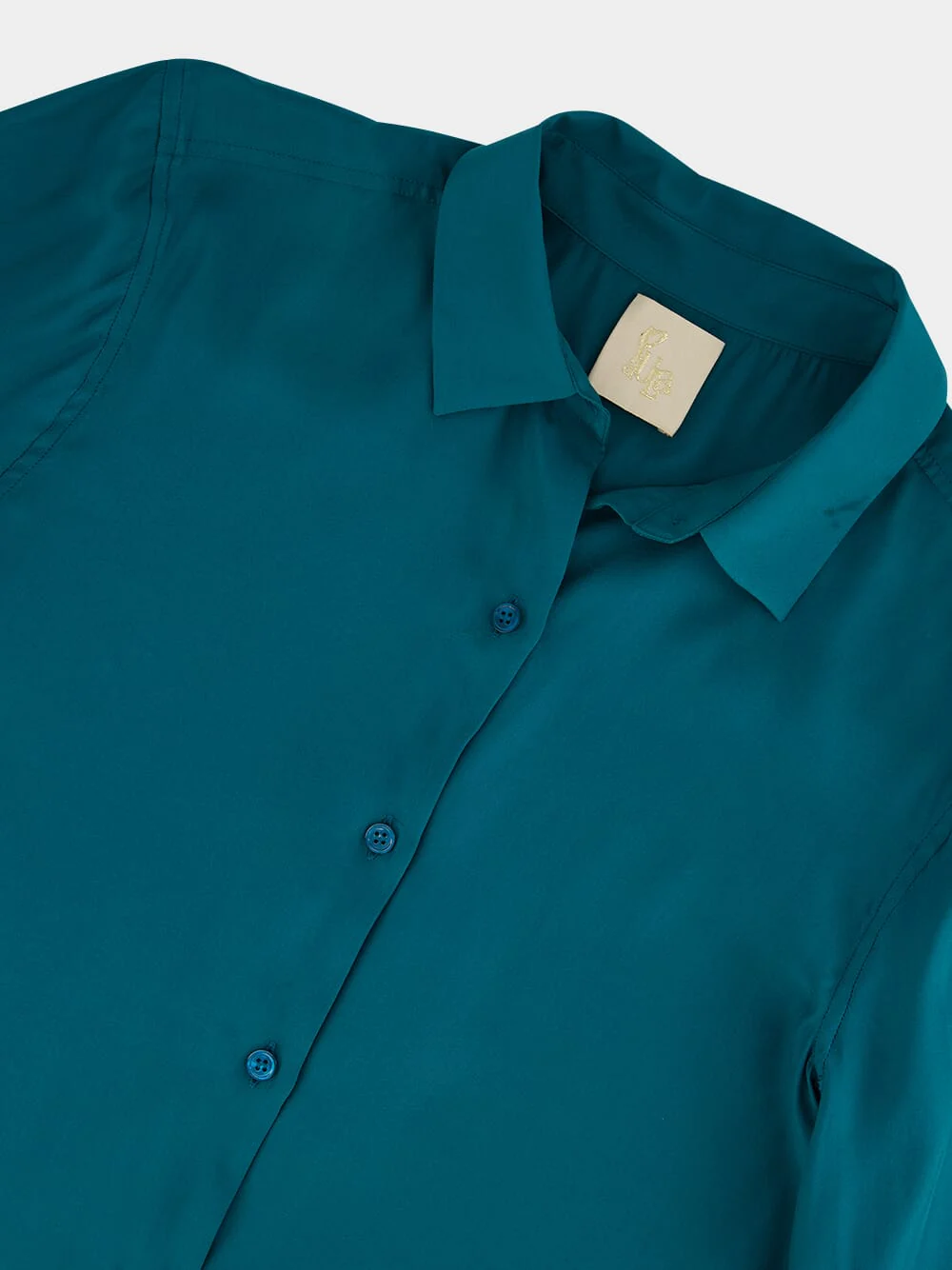 Ametista Botanical Green Silk Shirt - Image 5