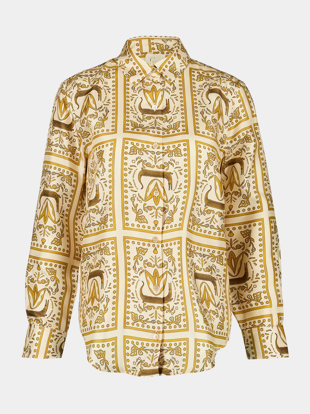 Ametista Crocoprint Printed Silk Twill Shirt - Image 2