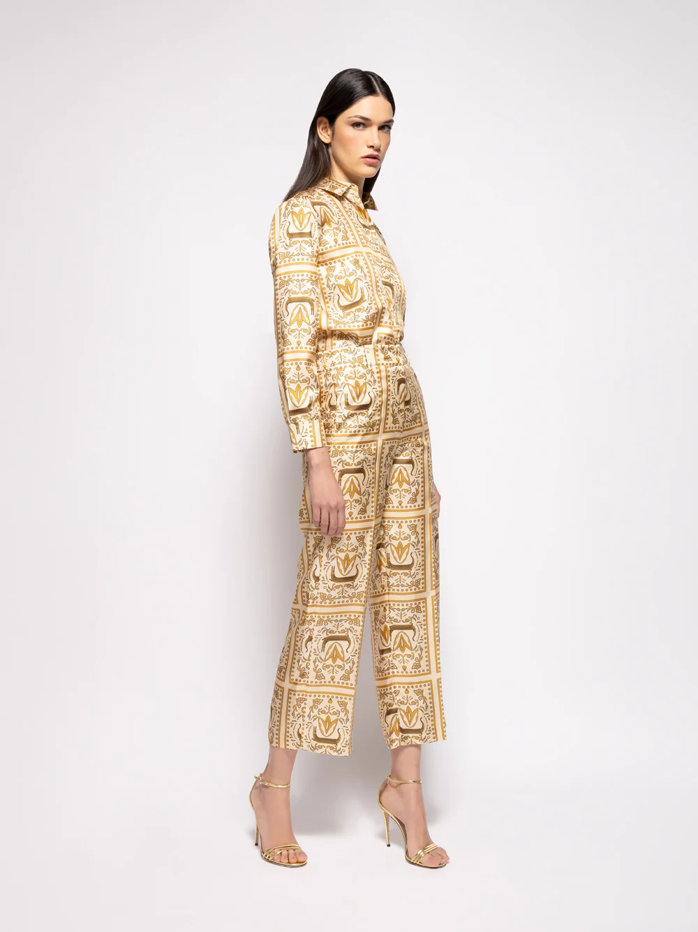 Ametista Crocoprint Printed Silk Twill Shirt - Image 4