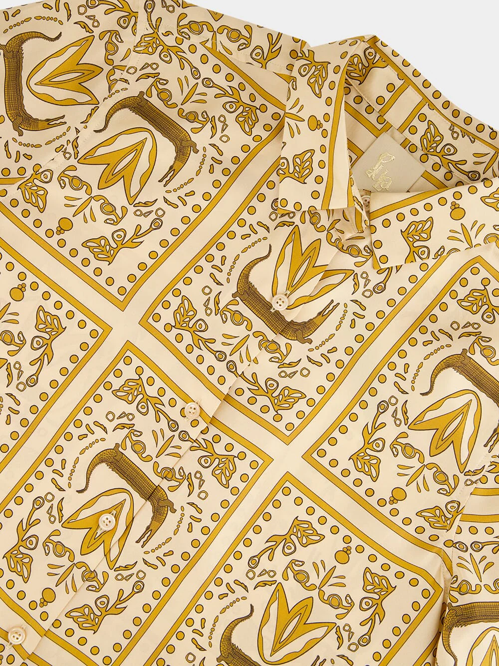 Ametista Crocoprint Printed Silk Twill Shirt - Image 5