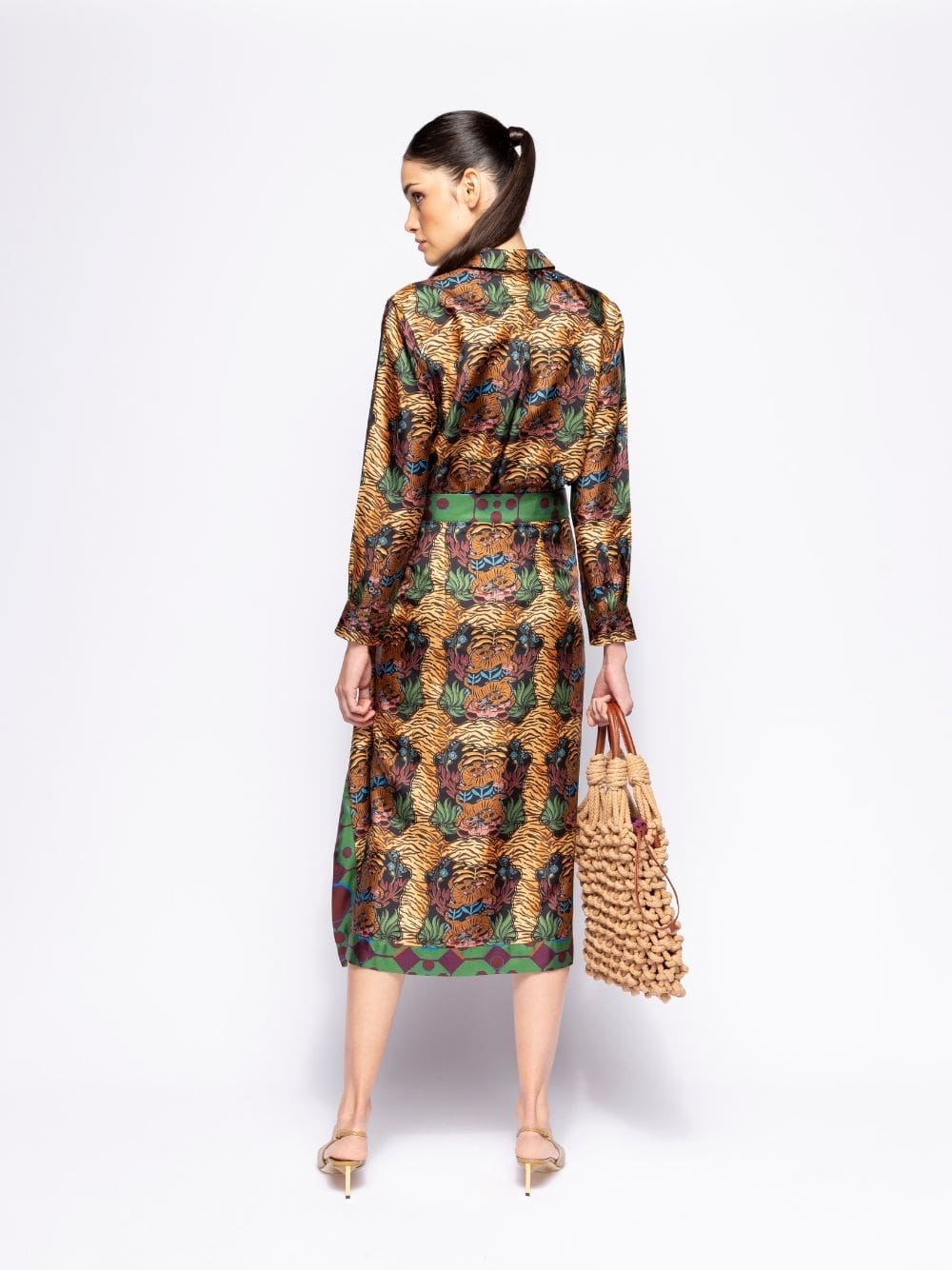 Ametista Dreamframe Print Printed Silk Twill Shirt - Image 4