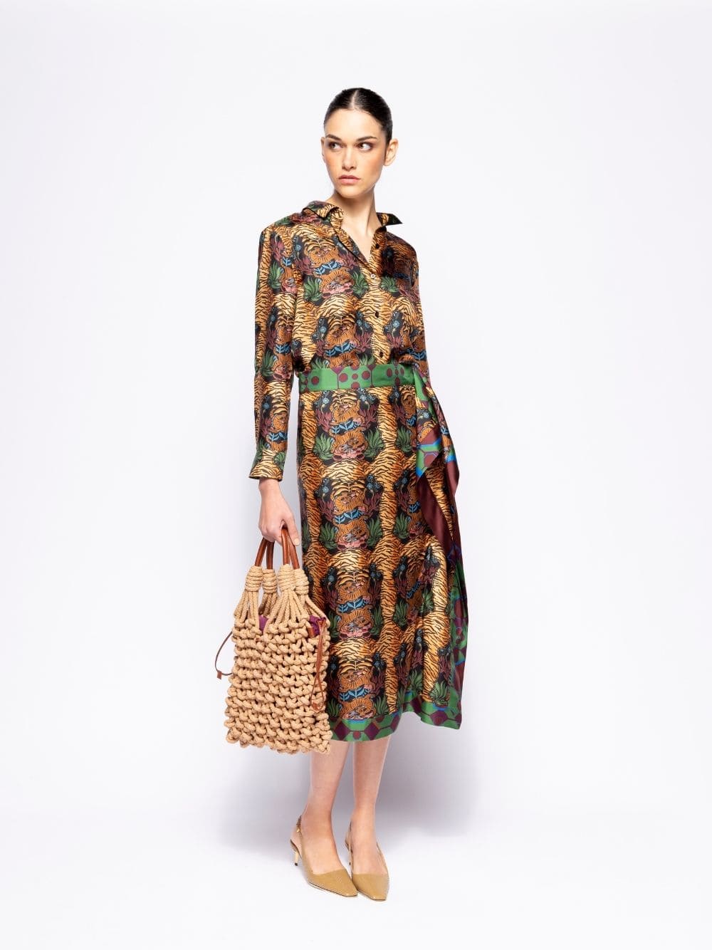 Ametista Dreamframe Print Printed Silk Twill Shirt - Image 6